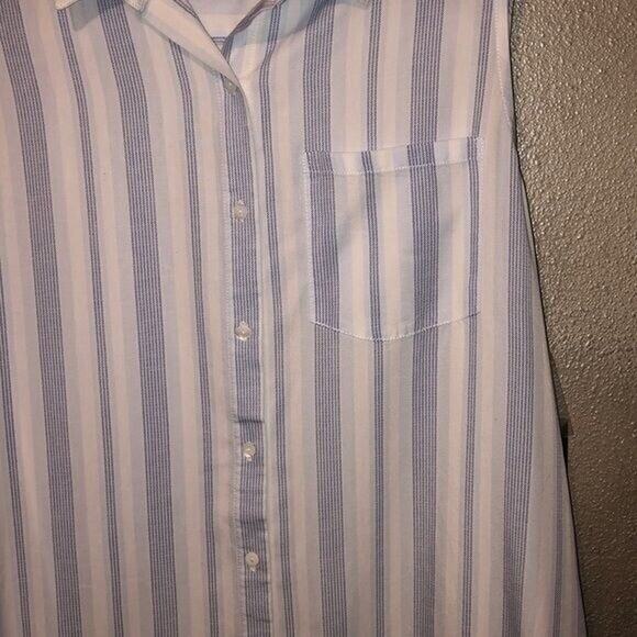 Caffe Marrakesh Sleeveless Tensile Stripe Dress Large NWT - Picture 3 of 11